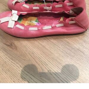 Born Concept Women's 9 Ballet Flats Pink With Gold Now Accent.